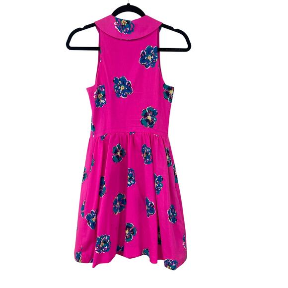 Lilly Pulitzer Sherlynn Dress in Mambo Pink Floral Print Womens 0 AS IS - Picture 5 of 8